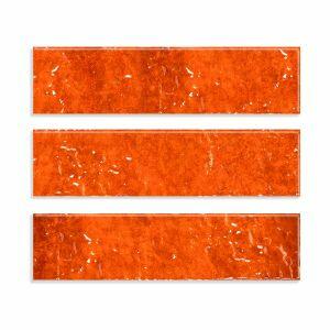 Pastilhas Cerâmicas Spiagge 6x24 cm (Arancione Bright) - m²