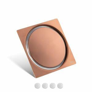 Ralo Click Inteligente de Banheiro 10x10 cm (Inox Rosé Gold) - Outlet