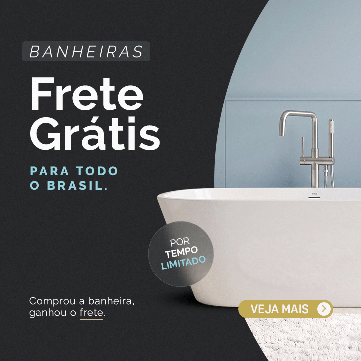 Frete Grátis em Banheiras Banner Frete Grátis em Banheiras