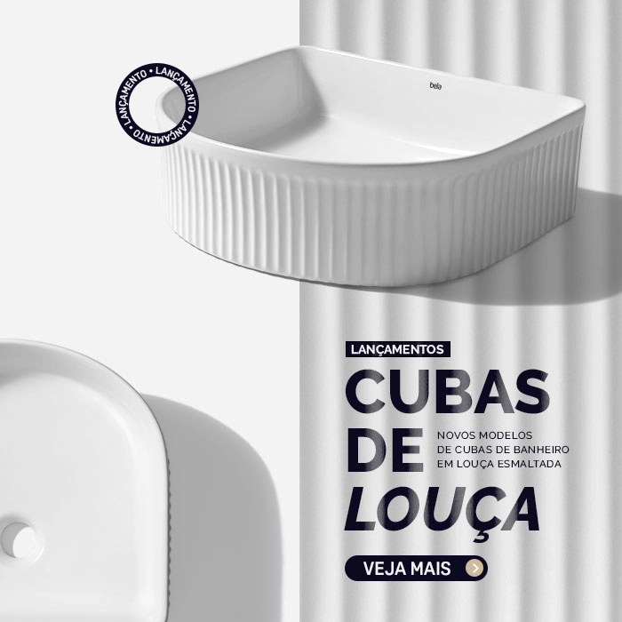 Lan&ccedil;amento cubas de lou&ccedil;a banheiro