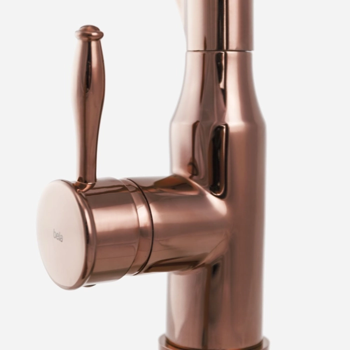 Torneira Monocomando Gourmet de Cozinha (Riviera Rosé Gold) - Detalhe Acionador