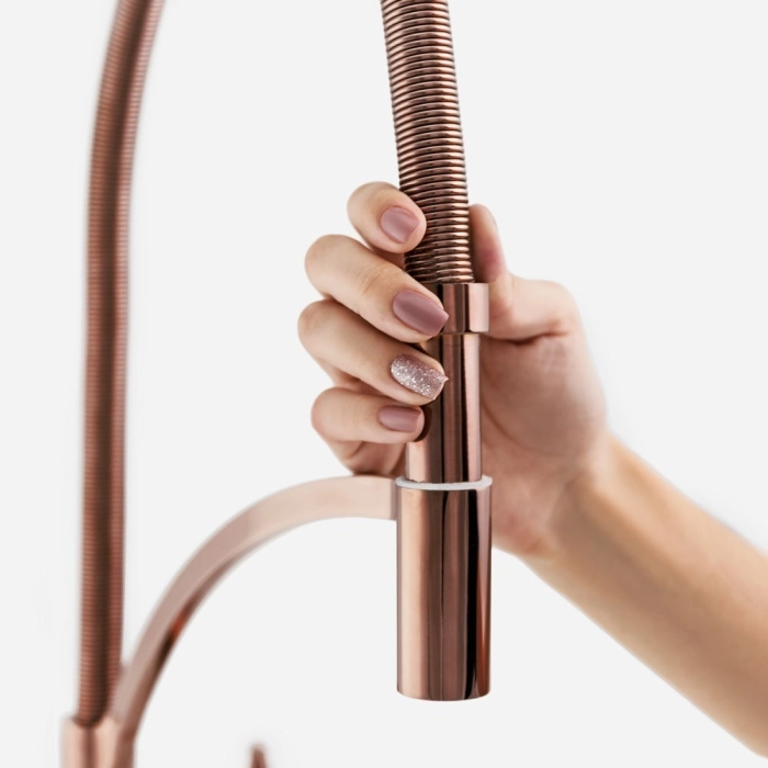 Torneira Monocomando Gourmet de Cozinha (Riviera Rosé Gold) - Detalhe