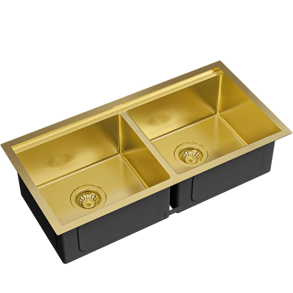 その他 Cuba 2 [CD] Cuba Dupla Workstation de Cozinha Inox 82x41 cm (Kobe Dourada