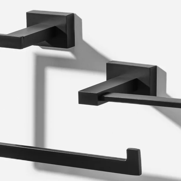 Kit de Acessórios para Lavabo Top (Mondrian Preto Fosco) Produto Kit de Acessórios para Lavabo Top (Mondrian Preto Fosco)