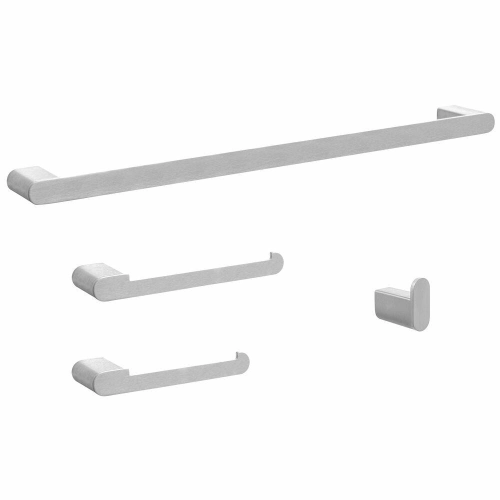 Kit de Acess&oacute;rios para Banheiro Inox (Picasso Escovado)