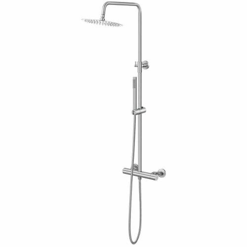 Ducha Coluna de Inox Redonda 25 cm (Escovada)