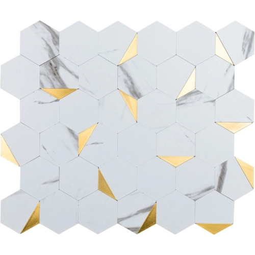 Pastilhas Adesivas Met&aacute;licas (Carrara Gold)