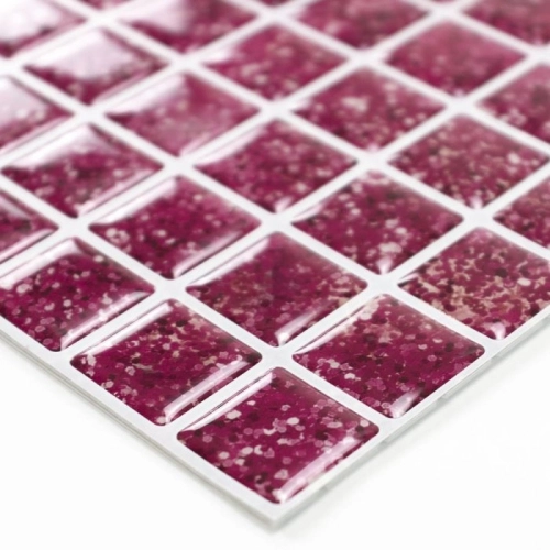 Produto Pastilhas Adesivas Resinadas Quadrada (Glitter Pink)
