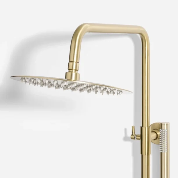 Ducha Coluna de Inox Redonda 25 cm (Dourada Fosca) - Outlet Produto Ducha Coluna de Inox Redonda 25 cm (Dourada Fosca) - Outlet