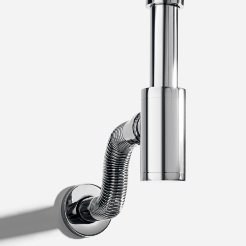 Produto Sifão Metálico Flexível com Copo para Banheiro (Line Cromado)