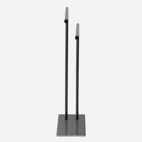Toalheiro de Piso em Inox com Base de Mármore (Rizzi Preto Fosco) Produto Toalheiro de Piso em Inox com Base de Mármore (Rizzi Preto Fosco)