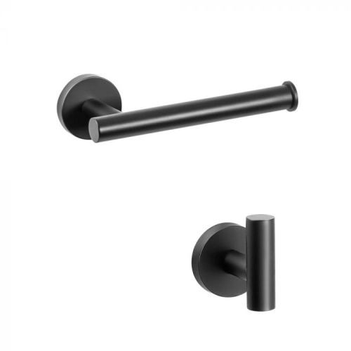 Kit de Acess&oacute;rios para Lavabo Inox (Tarsila Preto Fosco)