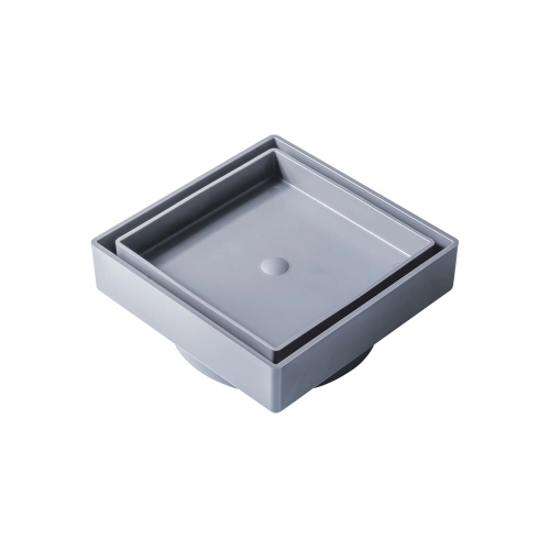 Ralo Oculto Invis&iacute;vel 10x10 cm com Tela (Platina)