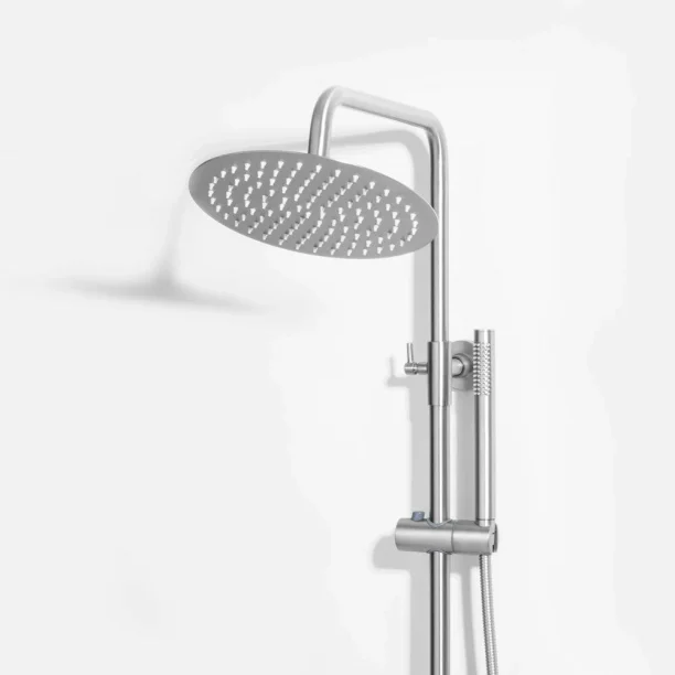 Produto Ducha Coluna de Inox Redonda 25 cm (Escovada) - Outlet