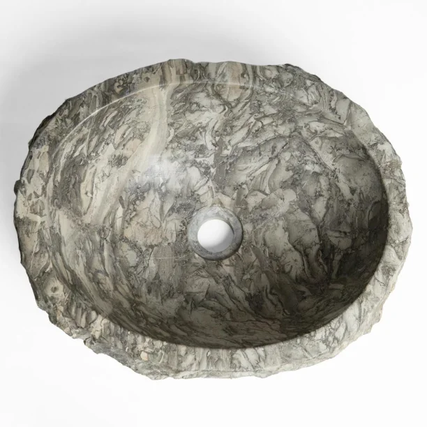 Cuba de Banheiro Mármore Army Rústica Apoio até 45 cm (Jakarta) - Outlet Produto Cuba de Banheiro Mármore Army Rústica Apoio até 45 cm (Jakarta) - Outlet