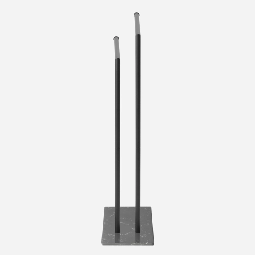 Toalheiro de Piso em Inox com Base de Mármore (Rizzi Preto Fosco) Produto Toalheiro de Piso em Inox com Base de Mármore (Rizzi Preto Fosco)