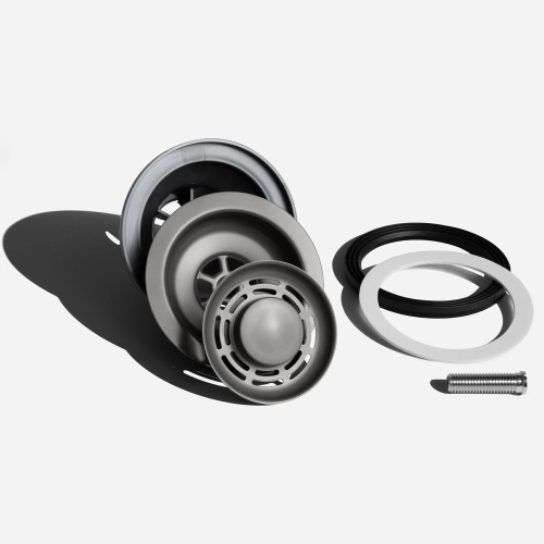Válvula Inox para Cuba Cozinha 4 1/2" com Tampa (Cinza Fosca) - Outlet Produto Válvula Inox para Cuba Cozinha 4 1/2" com Tampa (Cinza Fosca) - Outlet