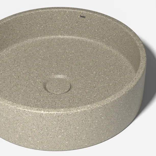 Cuba de Banheiro Concreto Apoio Redonda 39cm (Oso Granilite Fóssil) Produto Cuba de Banheiro Concreto Apoio Redonda 39cm (Oso Granilite Fóssil)