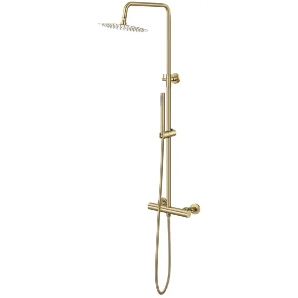 Ducha Coluna de Inox Redonda 25 cm (Dourada Fosca) - Outlet Produto Ducha Coluna de Inox Redonda 25 cm (Dourada Fosca) - Outlet