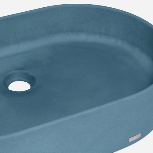 Produto Cuba de Banheiro Concreto Apoio Elipse 55 cm (Lotus Caribe)