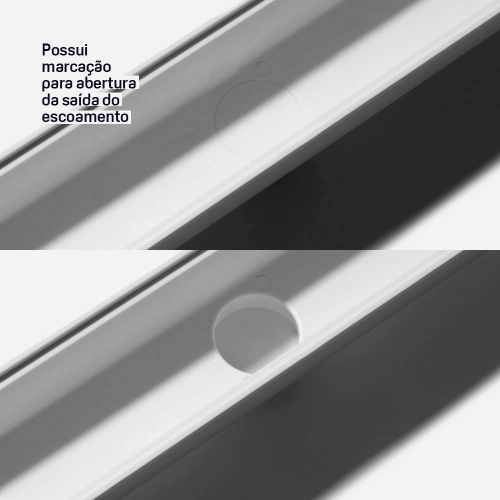 Produto Ralo Linear Sequencial com Grelha 7x52 cm (Branco)