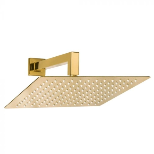 Ducha de Inox Quadrada 30x30 cm de Parede (Dourada)