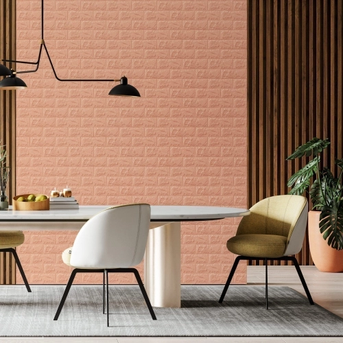 Painel 3D Tijolo Adesivo 70x77x0,5 cm (Terracota) Produto Painel 3D Tijolo Adesivo 70x77x0,5 cm (Terracota)