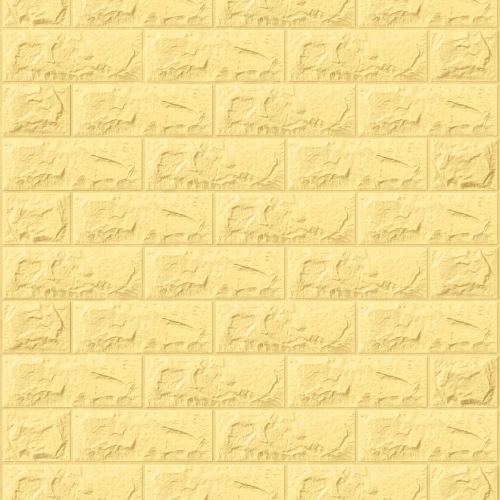 Painel 3D Tijolo Adesivo 70x77x0,6 cm (Amarelo)