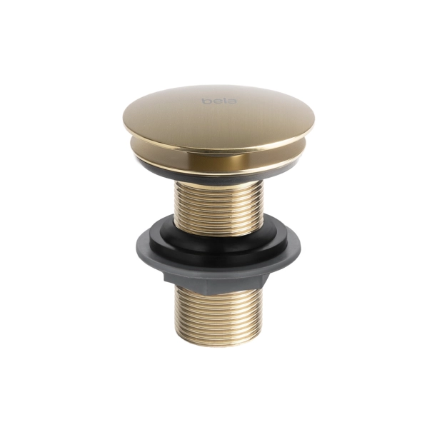 Válvula Click 7/8" de Inox para Cubas (Ouro Fosca) - Outlet Produto Válvula Click 7/8" de Inox para Cubas (Ouro Fosca) - Outlet