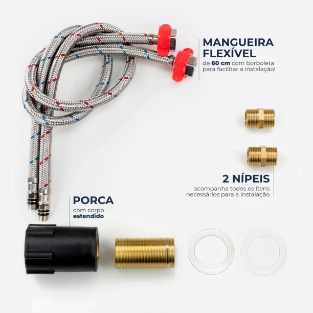 Produto Torneira Monocomando Baixa para Banheiro Inox (Lis Dourada Fosca) - Outlet