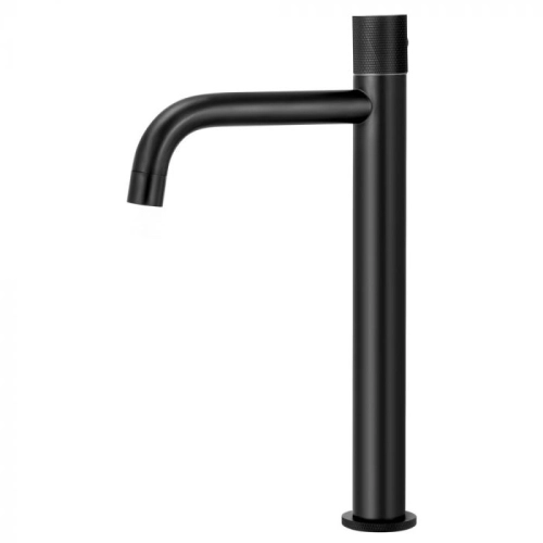 Torneira Alta de &Aacute;gua Fria para Banheiro (Murat Preta Fosca)