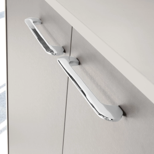 Puxador para Móvel Alça Sobrepor 128 mm Zamac (Pompeia Cromado) - Outlet Produto Puxador para Móvel Alça Sobrepor 128 mm Zamac (Pompeia Cromado) - Outlet