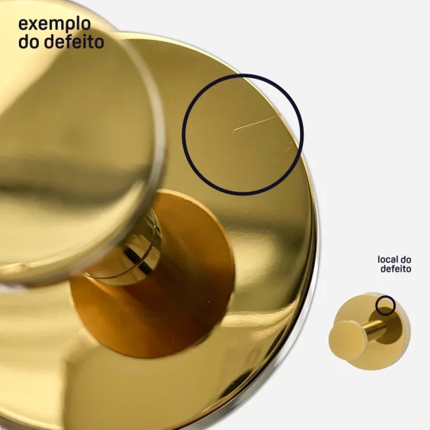 Cabide com Gancho Inox (Monet Dourado) - Outlet Produto Cabide com Gancho Inox (Monet Dourado) - Outlet