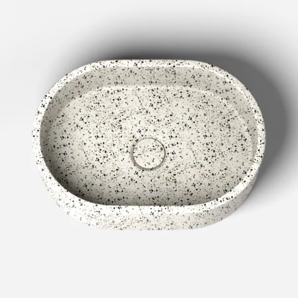 Cuba de Banheiro Concreto Apoio Elipse 40 cm (Francs Granilite Opala) Produto Cuba de Banheiro Concreto Apoio Elipse 40 cm (Francs Granilite Opala)