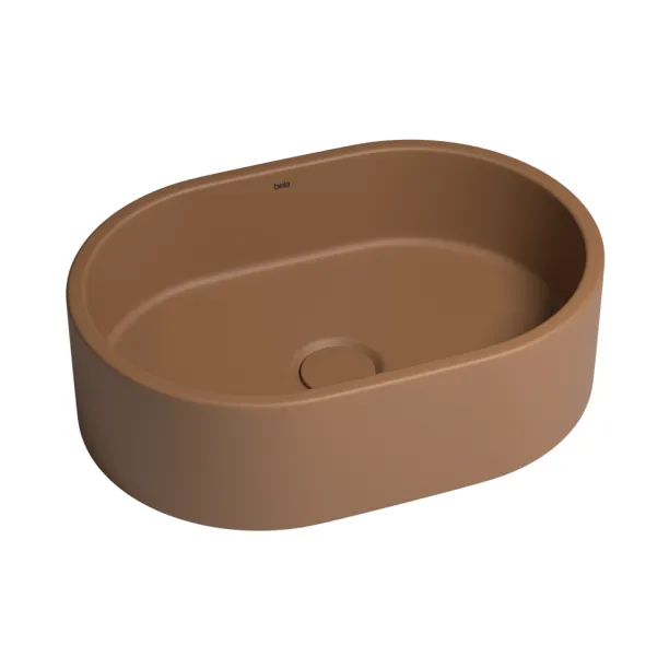 Cuba de Banheiro Concreto Apoio Elipse 40 cm (Francs Ocre) Produto Cuba de Banheiro Concreto Apoio Elipse 40 cm (Francs Ocre)