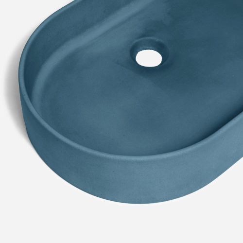 Produto Cuba de Banheiro Concreto Apoio Elipse 55 cm (Lotus Caribe)