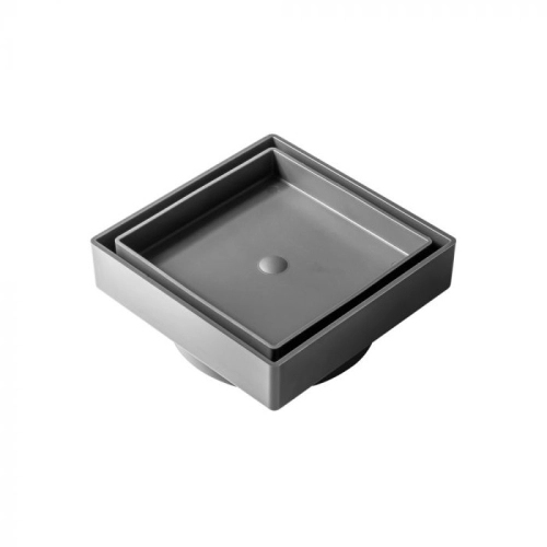 Ralo Oculto Invis&iacute;vel 10x10 cm com Tela (Cinza)