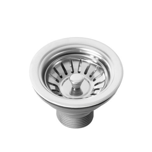 V&aacute;lvula Inox para Cuba Cozinha 4 1/2" com Tampa (Escovada)