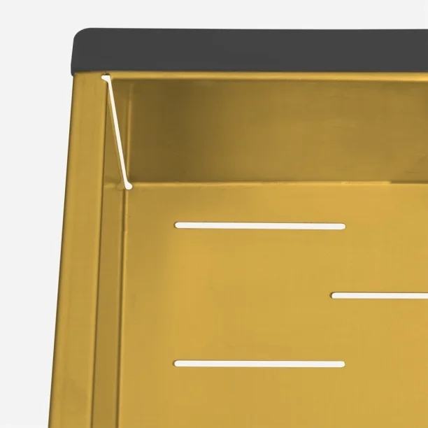 Cesto Escorredor Inox para Cuba Workstation 41x23 cm (Dourado Fosco) Produto Cesto Escorredor Inox para Cuba Workstation 41x23 cm (Dourado Fosco)
