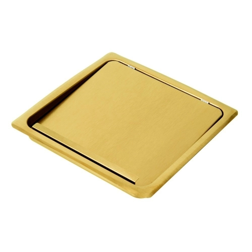 Lixeira Embutida de Cozinha Inox Quadrada 5 Litros (Dourada Fosca) - Outlet