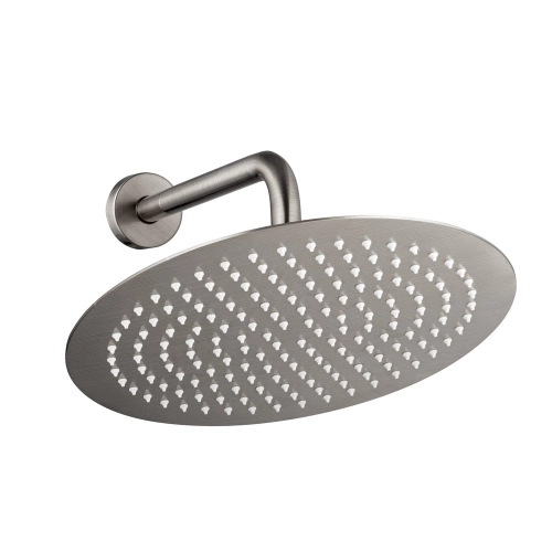 Ducha de Inox Redonda 30 cm de Parede (Grafite Fosca)