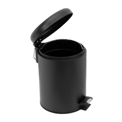 Lixeira Redonda com Pedal 5 Litros (Preta Fosca) - Outlet Produto Lixeira Redonda com Pedal 5 Litros (Preta Fosca) - Outlet