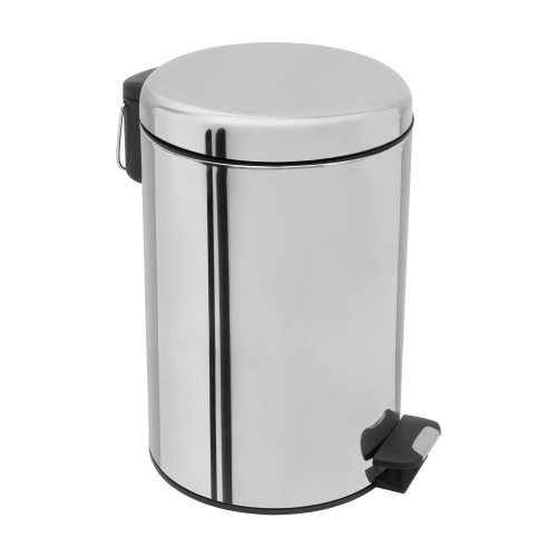 Lixeira Redonda com Pedal 12 Litros (Cromada)