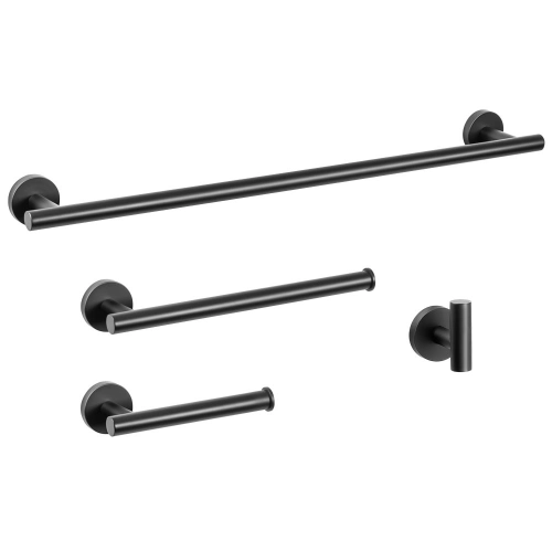 Kit de Acess&oacute;rios para Banheiro Inox (Tarsila Preto Fosco)