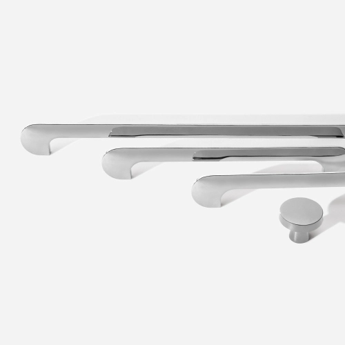 Puxador para Móvel Alça Sobrepor 160 mm Zamac (Pompeia Cromado) - Outlet Produto Puxador para Móvel Alça Sobrepor 160 mm Zamac (Pompeia Cromado) - Outlet