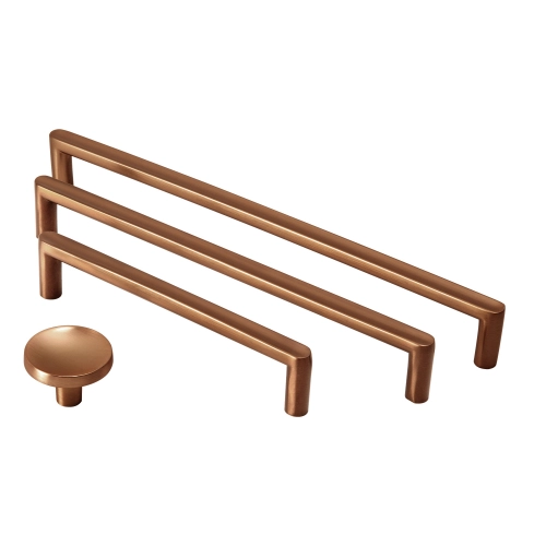 Produto Puxador para Móvel Alça Sobrepor 192 mm Zamac (Cartago Rosé Gold Fosco)