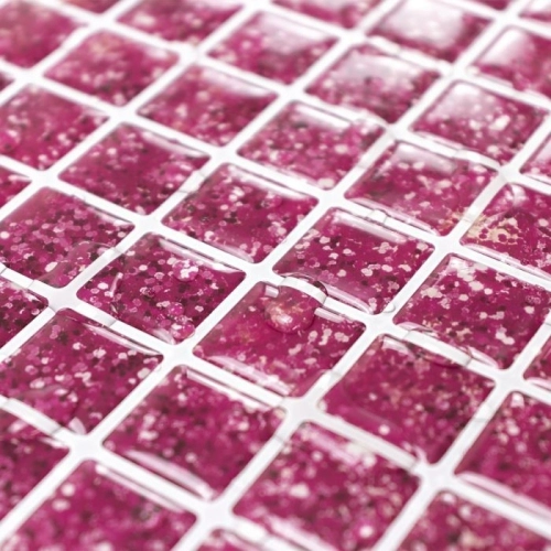 Produto Pastilhas Adesivas Resinadas Quadrada (Glitter Pink)