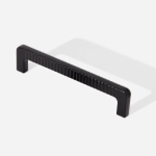 Puxador para Móvel Alça Sobrepor 128 mm Zamac (Petra Preto Fosco) - Outlet Produto Puxador para Móvel Alça Sobrepor 128 mm Zamac (Petra Preto Fosco) - Outlet