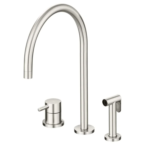 Torneira Monocomando com Ducha de Cozinha (Fiji Escovada) - Outlet Produto Torneira Monocomando com Ducha de Cozinha (Fiji Escovada) - Outlet