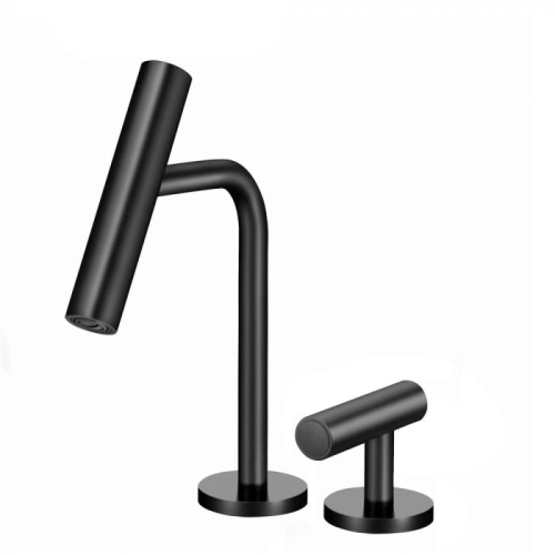 Torneira Monocomando Baixa para Banheiro (Lay Preta Fosca)